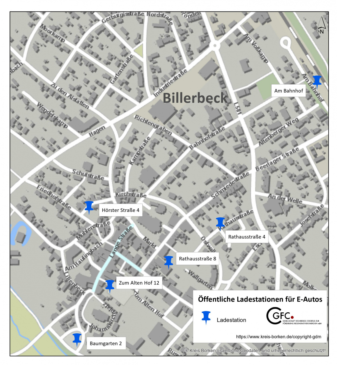 221221 GFC Karte Ladesäulenstandorte_Billerbeck
